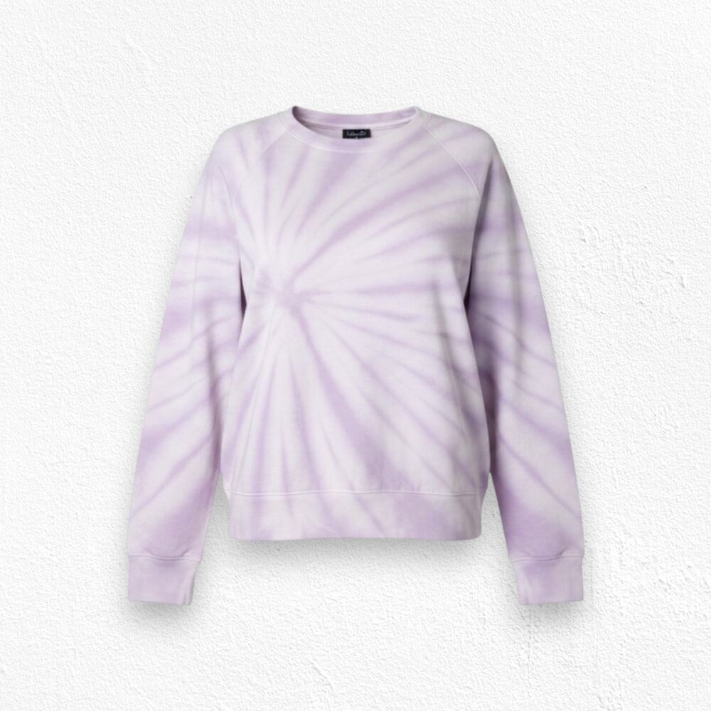 Splendid Lavender Purple Tie Dye Crewneck Light Relaxed Sweatshirt Size Medium
